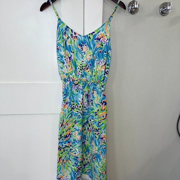 Lilly Pulitzer Deanna Maxi Dress in Sea Soiree Print- Size Small - Picture 1 of 4